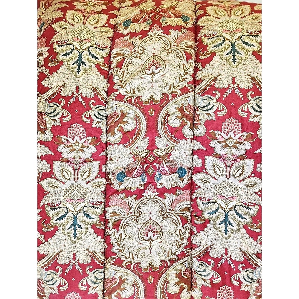 Ralph Lauren 'Jardiniere' Twin Red Sateen Comforter Red USA Stunning‎